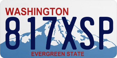 WA license plate 817XSP