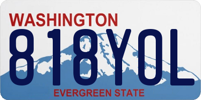 WA license plate 818YOL