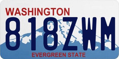 WA license plate 818ZWM