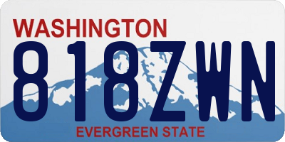 WA license plate 818ZWN