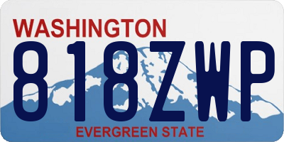 WA license plate 818ZWP