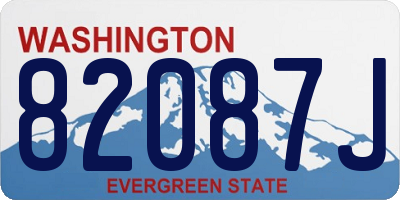 WA license plate 82087J