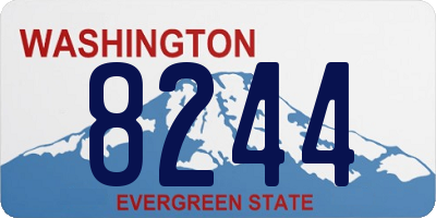 WA license plate 8244