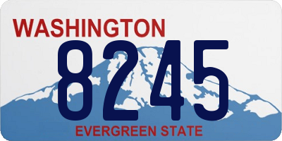 WA license plate 8245