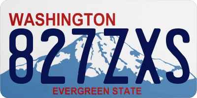 WA license plate 827ZXS