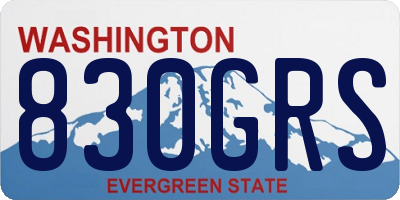 WA license plate 830GRS