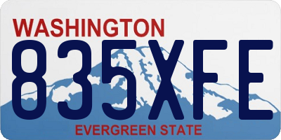 WA license plate 835XFE