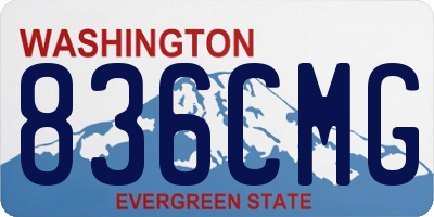 WA license plate 836CMG