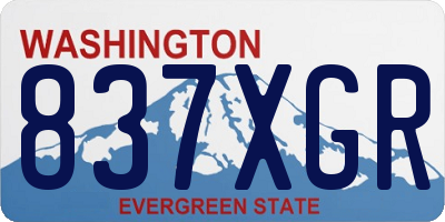 WA license plate 837XGR