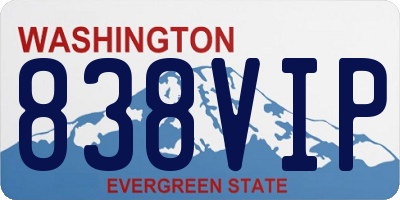 WA license plate 838VIP