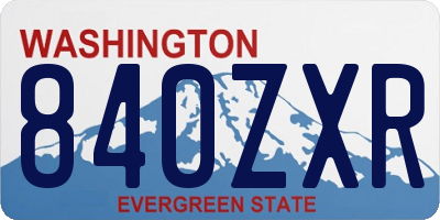 WA license plate 840ZXR