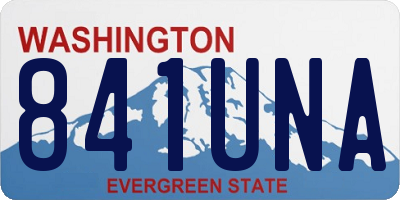 WA license plate 841UNA