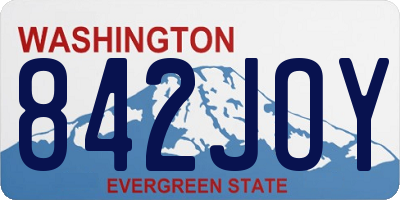 WA license plate 842JOY