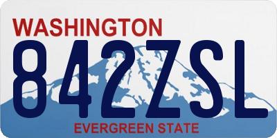 WA license plate 842ZSL