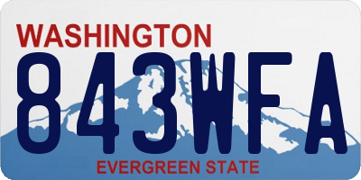 WA license plate 843WFA