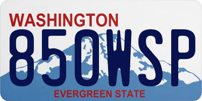 WA license plate 850WSP