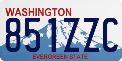 WA license plate 851ZZC