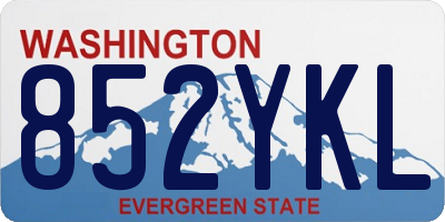 WA license plate 852YKL