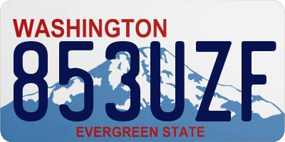 WA license plate 853UZF