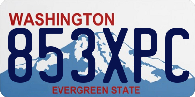 WA license plate 853XPC