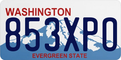 WA license plate 853XPO