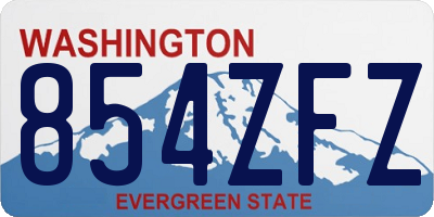 WA license plate 854ZFZ