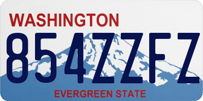 WA license plate 854ZZFZ