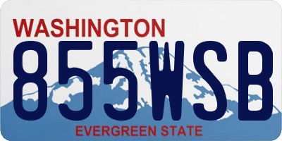 WA license plate 855WSB