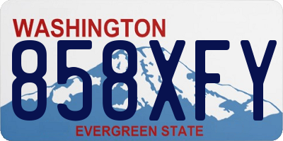 WA license plate 858XFY