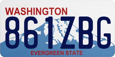 WA license plate 861ZBG