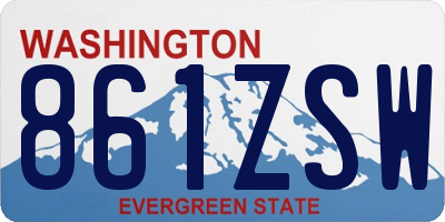 WA license plate 861ZSW