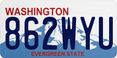 WA license plate 862WYU