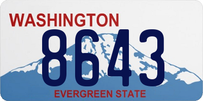 WA license plate 8643