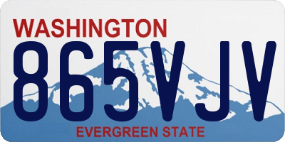 WA license plate 865VJV