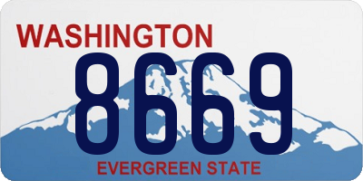 WA license plate 8669