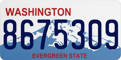 WA license plate 8675309