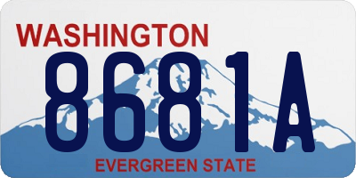 WA license plate 8681A