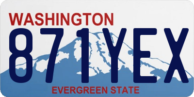 WA license plate 871YEX