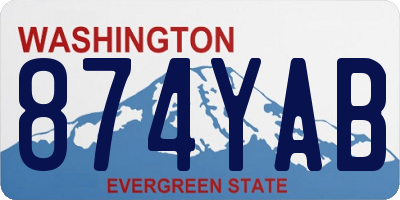 WA license plate 874YAB