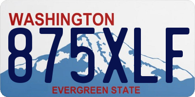 WA license plate 875XLF