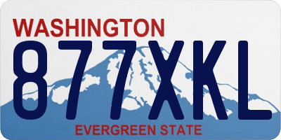 WA license plate 877XKL