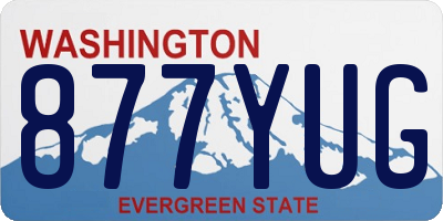 WA license plate 877YUG