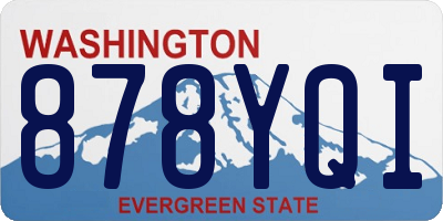 WA license plate 878YQI