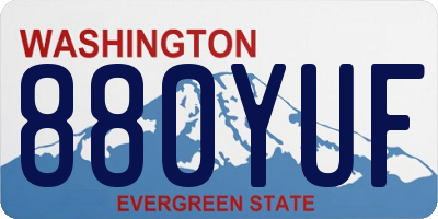 WA license plate 880YUF