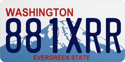 WA license plate 881XRR