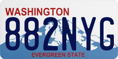 WA license plate 882NYG