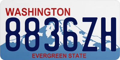 WA license plate 8836ZH