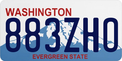 WA license plate 883ZHO