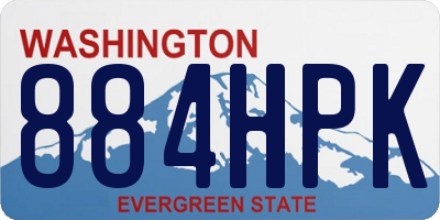 WA license plate 884HPK