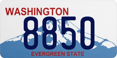 WA license plate 8850